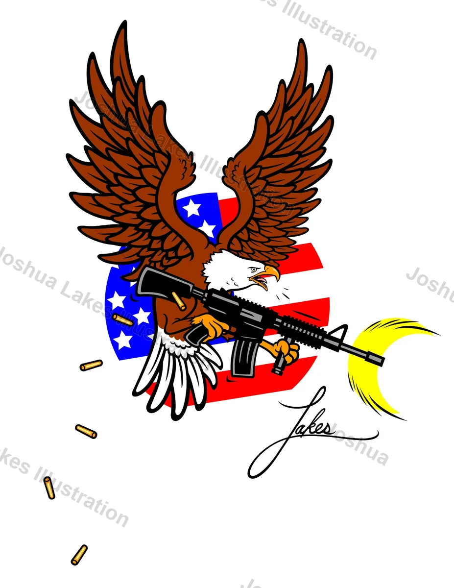 Freedom Eagle - original illustration by Joshua Lakes