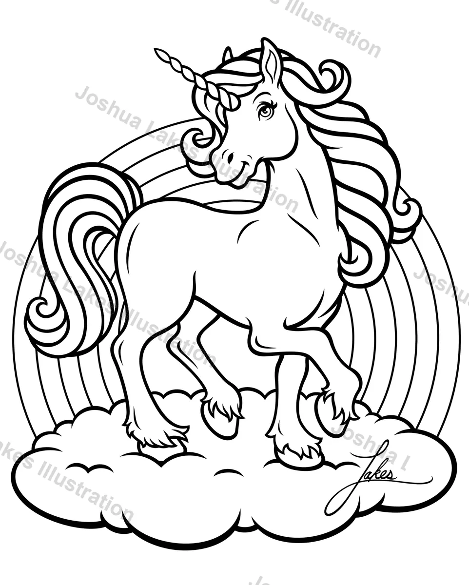 Unicorn - original illustration by Joshua Lakes